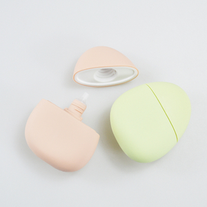 New Design 40ml HDPE Egg Shape Container Plastic Squeeze Plush Touch Feeling Sunscreen Bottle