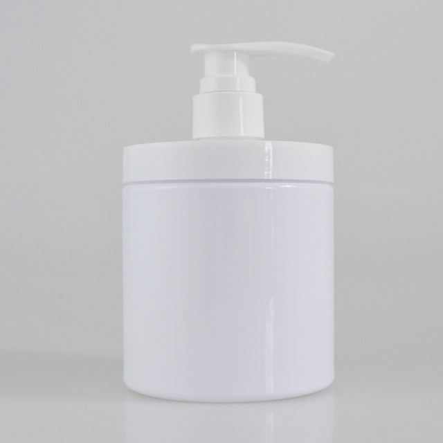 500ml 16oz PET Plastic Wide Mouth Jar with Lotion Pump