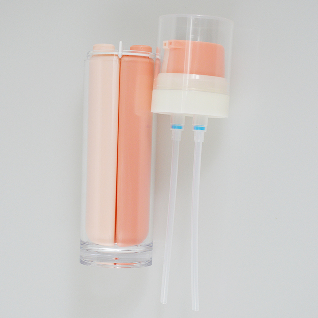 50ml X 2 Plastic Colors Double Tube Dual Chamber Serum Acrylic Bottle 100ml