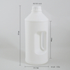 2L 64oz HDPE White Natural Plastic Bottle Refillable Large Plastic HDPE Gallon Bottle with Handle