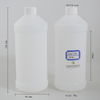 Natural White HDPE 32oz 1 Litre Containers HDPE Slant Shoulder Cylindrical Round Bottle