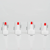 PP Plastic 20mm 24mm 28mm 32mm Natural & White Colored Plastic Ribbed Skirt Yorker Spout with Red Tip