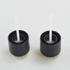 20mm Black Plastic Cap with Brush for Nail Polish Essential Oil Bottle