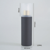 Luxury 120ml 4oz HDPE Matte Black Lotion Bottle with PP Full Cover