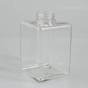Wholesale 350ml 450ml 550ml 650ml PET Clear Plastic Square Lotion Pump Bottle