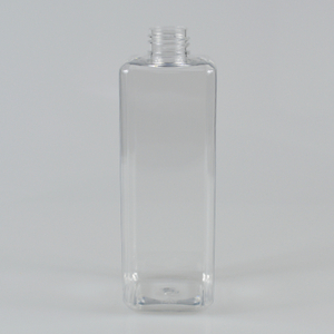 500ml 16oz 28/410 PET Transparent Bottle Square Plastic Bottle
