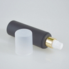 Luxury 120ml 4oz HDPE Matte Black Lotion Bottle with PP Full Cover