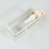Wholesale 350ml 450ml 550ml 650ml PET Clear Plastic Square Lotion Pump Bottle