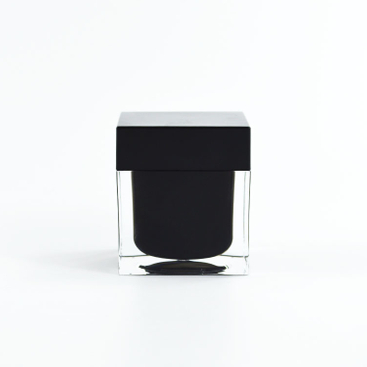 Luxury 100g Acrylic Square Shape Cream Jar for Cosmetic Packaging