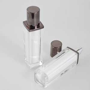 100ml Acrylic Square Shape Lotion Bottle for Cosmetic Packaging