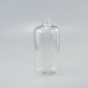 24/410 500ml 16 oz Clear PET Plastic Round Bottle 