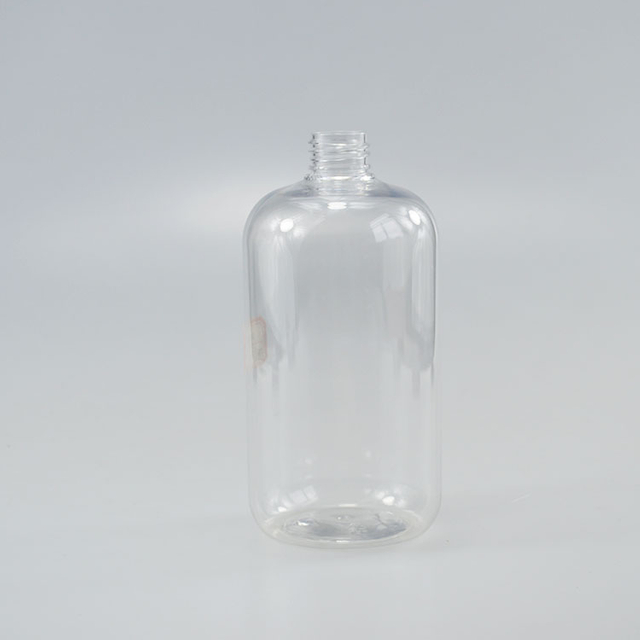 24/410 500ml 16 oz Clear PET Plastic Round Bottle 