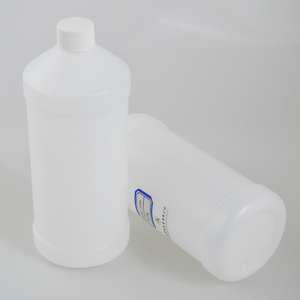 Natural White HDPE 32oz 1 Litre Containers HDPE Slant Shoulder Cylindrical Round Bottle