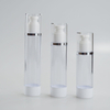 Luxury 15ml 30ml 50ml Plastic AS Clear Vacuum Pump Bottle Airless Pump Bottle for Skincare Cream Packaging 