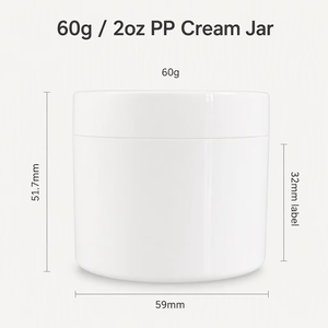 60g Double Wall PP Cream Jar with Inner Liner and Screw Lid