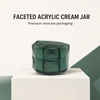 15g 30g 50g Green Acrylic Cosmetic Cream Jars with Plastic Caps