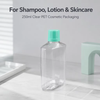 250ml Transparent PET Oval Plastic Bottle for Shampoo and Lotion