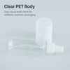 100ml Clear PET Mist Spray Bottle with PP Full Cover for Skincare