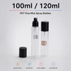 100ml 120ml PET Fine Mist Spray Bottles with Full Cover Cap