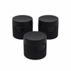24/410 Black Frosted Disc Top Cap PP Cosmetic Bottle Cap For Lotion Shampoo Dispenser