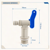 Plastic Drum Tap with 1/2in 3/4in Thread for PE Can and Container
