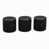 24/410 Black Frosted Disc Top Cap PP Cosmetic Bottle Cap For Lotion Shampoo Dispenser